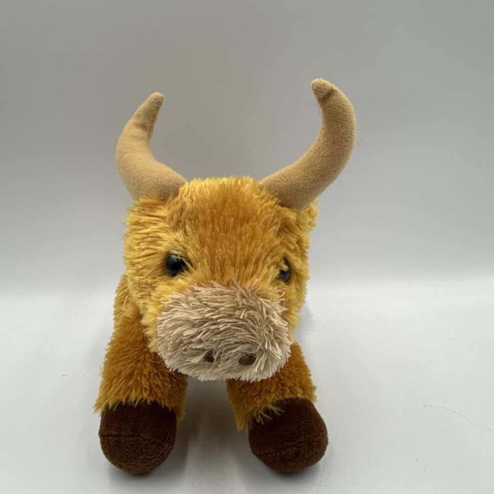 Aurora Bull Cow Toro Plush Flopsie 6" Stuffed Animal Toy Highland Steer